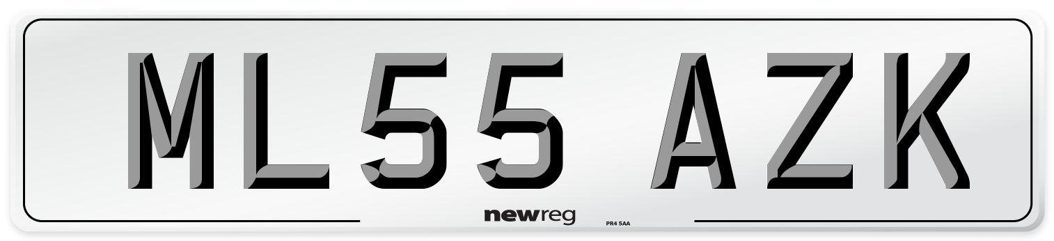ML55 AZK Number Plate from New Reg